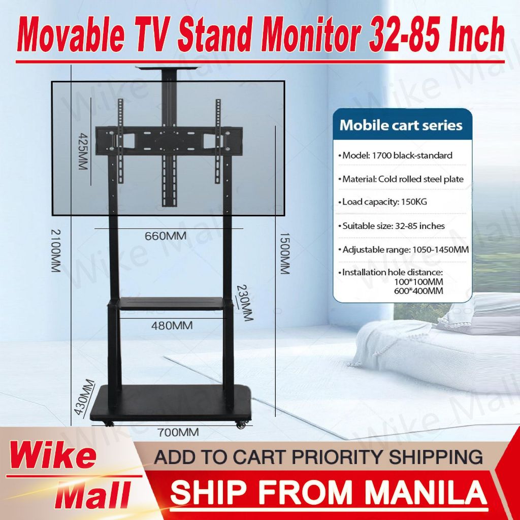 Shop tv stand with wheels for Sale on Shopee Philippines