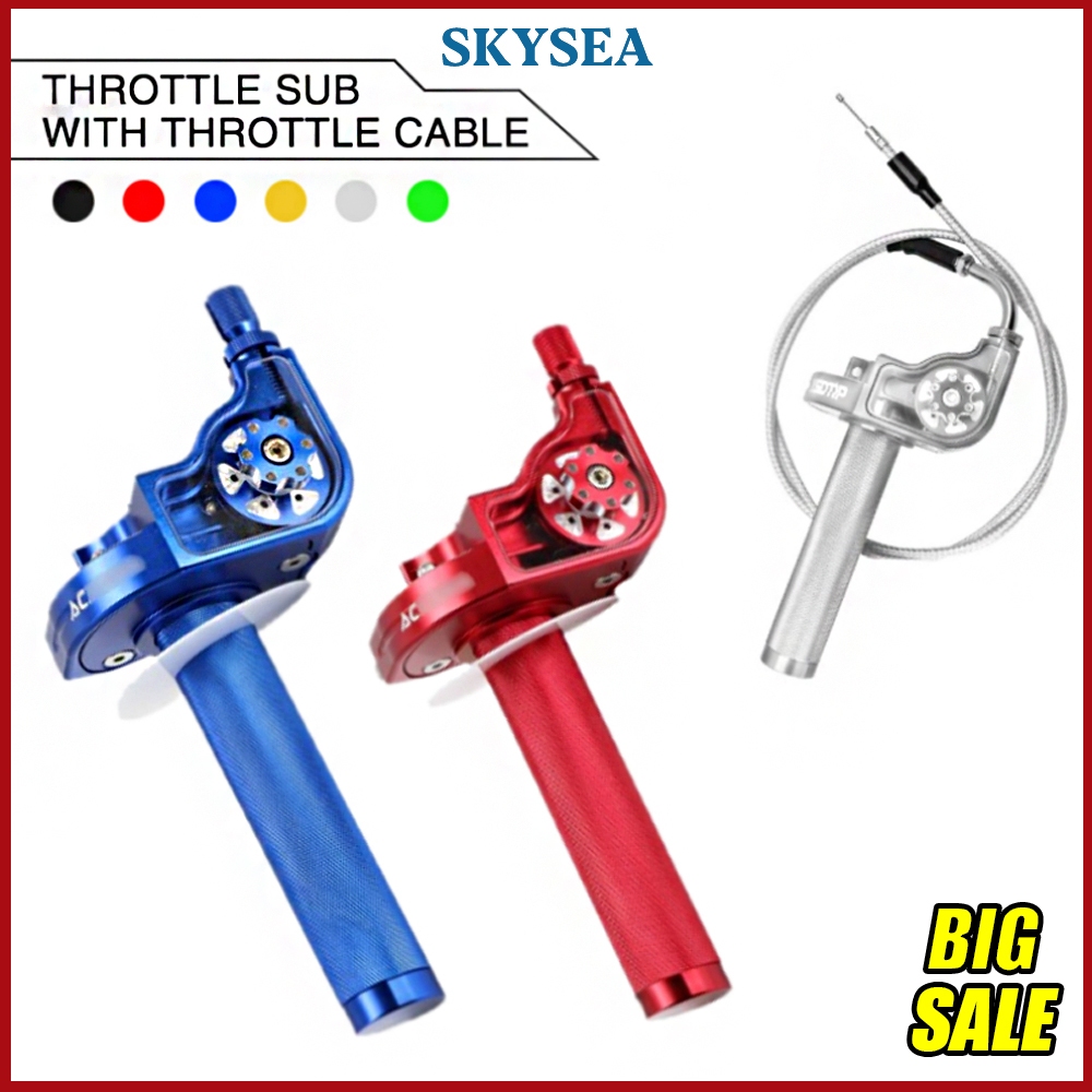 7/8'' 22mm Quick Action CNC Throttle Grip Motorcycle handlebear Set ...