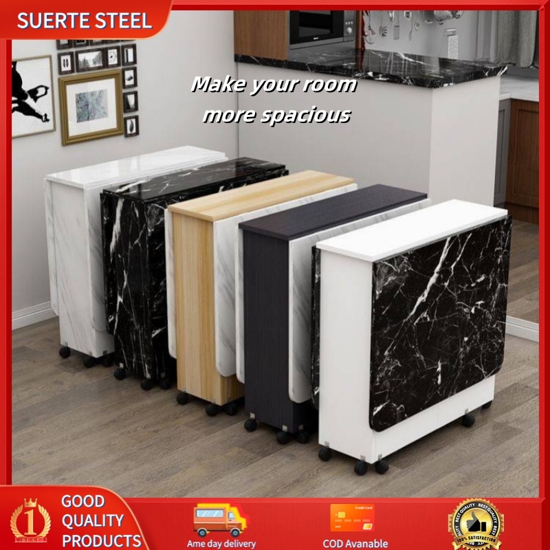 Folding Table Rectangular Multi-functional Mobile Small Household Table ...