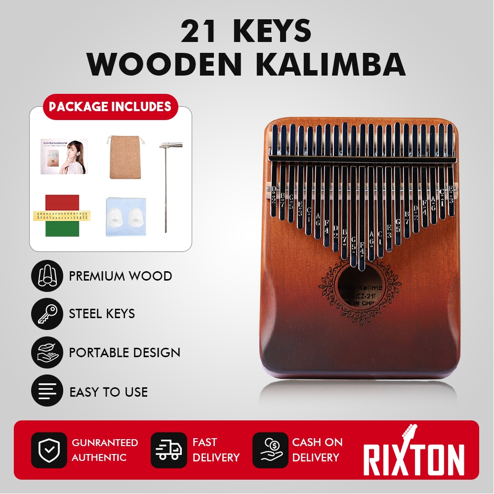 Kalimba Thumb Piano 21 Keys Portable Mbira Finger Piano Gifts For Kids 
