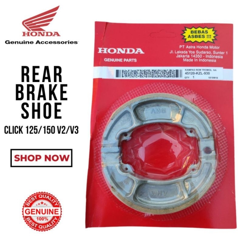 HONDA Genuine Parts | Honda Click 125or150 Rear Brake Shoe and Front ...