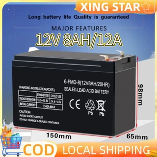 12V 8Ah X-treme X-500, X500 Scooter Battery Replaces 9Ah Or 7Ah