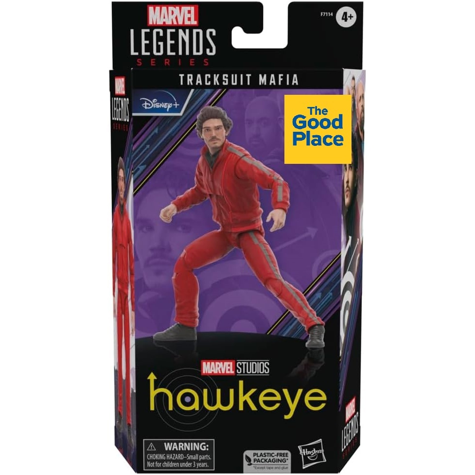Figurine Marvel Legends Hawkeye Survêtement Mafia 15,2 Cm - Accessoires MCU Inclus - Collection Disney+