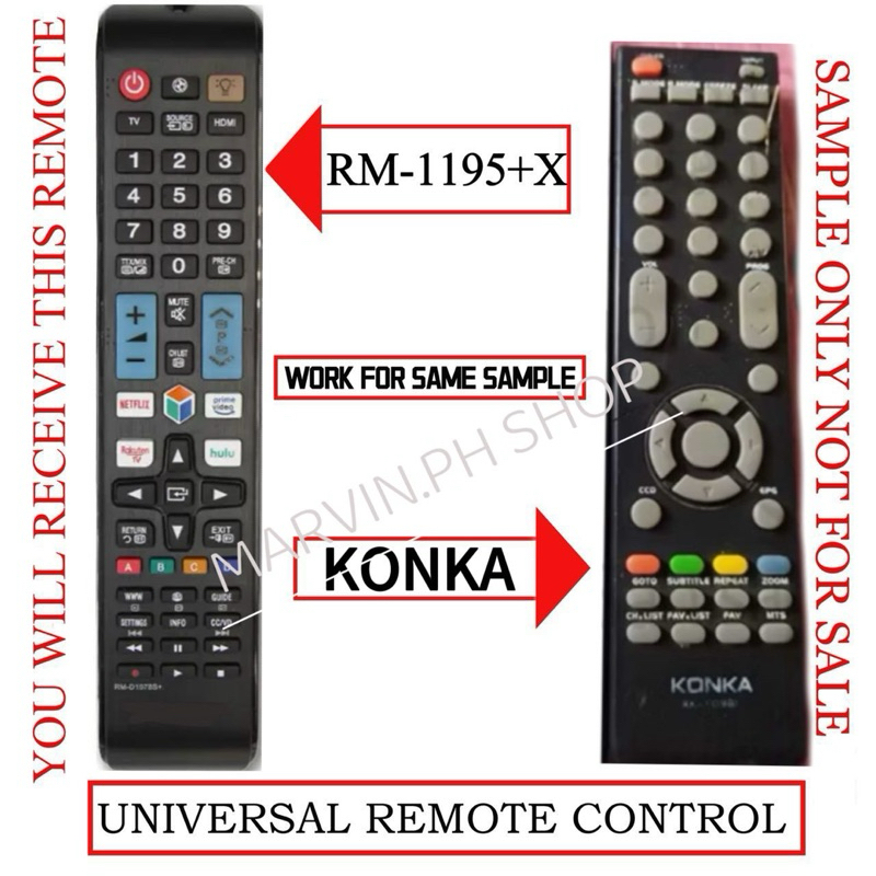 Ready to use 100% Work Universal remote control for KONKA led smart tv ...
