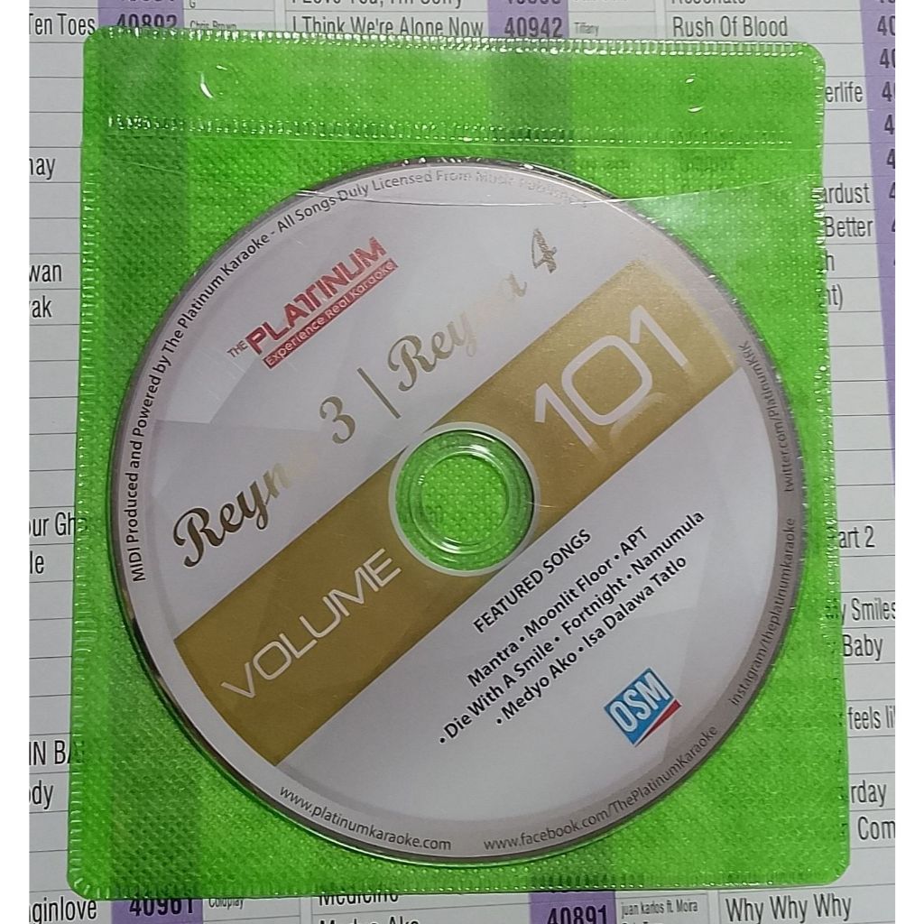 PLATINUM REYNA 3/Reyna 4 LATEST CD VOLUME 101 ( 2024 UPDATED) | Shopee ...