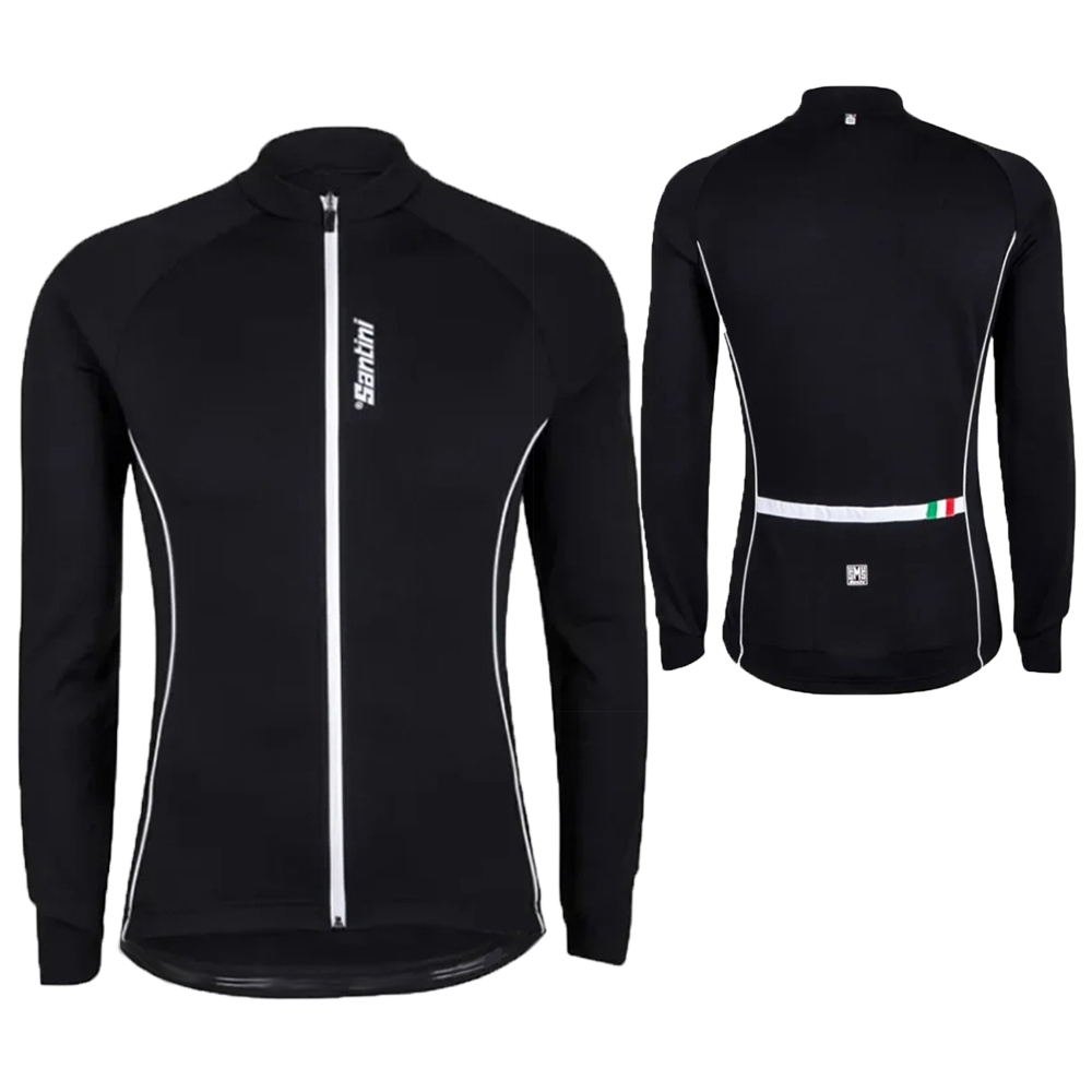 thumbnail image 2 of Discovery Channel Men's Long Sleeve Cycling Jersey - Blue, Polyester, Full Zip, 3 Pockets 2 of 4