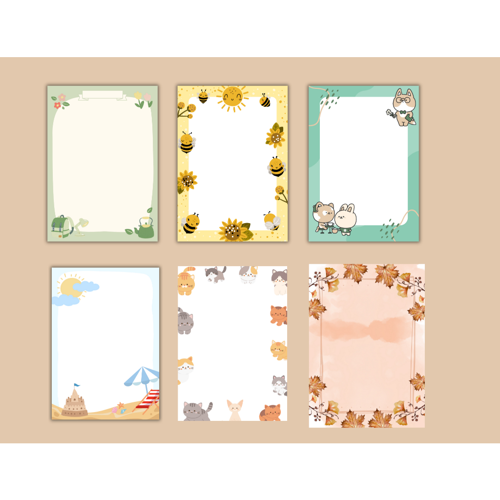 Border Paper design (5 sheets per design) | Shopee Philippines