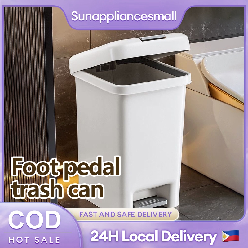 Garbage bin household large capacity garbage bin foot press dual open ...