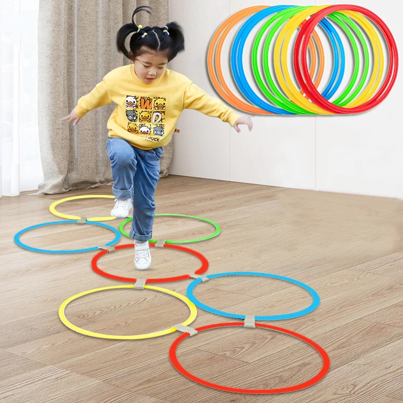 10Pcs Kids Toy Hopscotch Jumping Ring Circle Children Outdoor Sensory ...