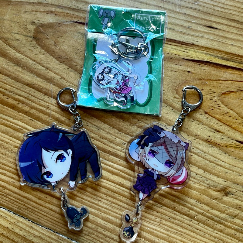 Random Anime Chibi Characters Collectible Acrylic Keychain Bundle ...