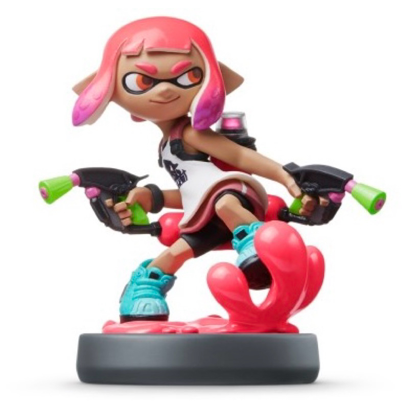 SPLATOON Neon Pink Inkling Girl Amiibo Collectible Figure by Nintendo x ...