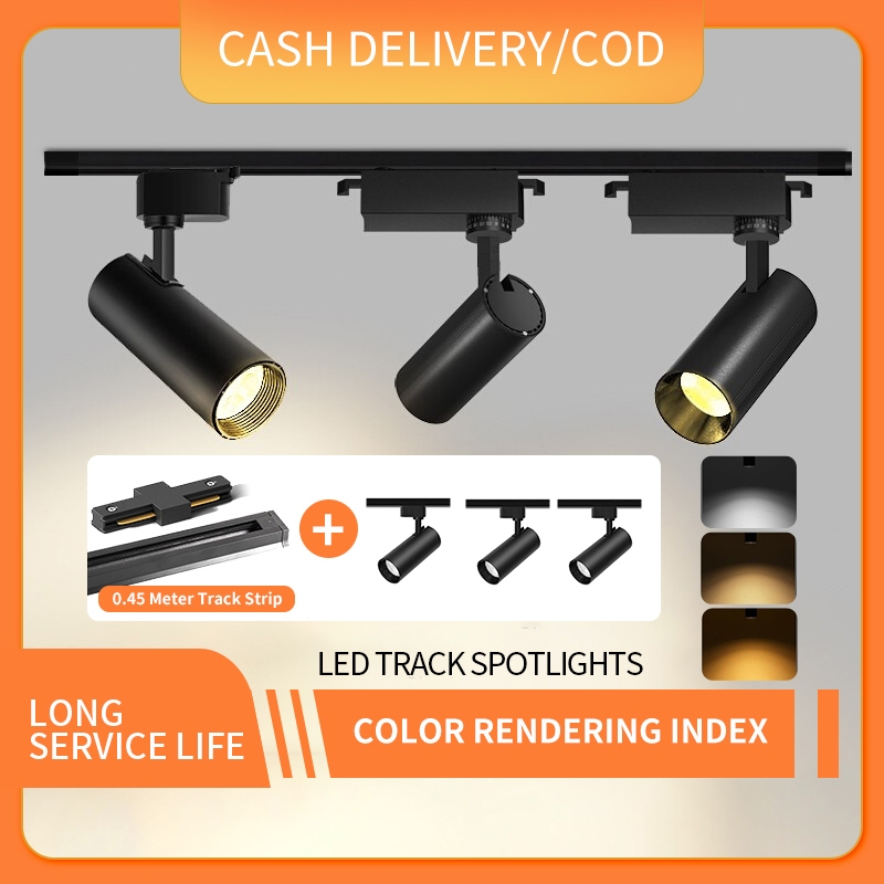 3/4PCS Tri color Track Light Set 10-40W Led Spotlight Ceiling Lights ...