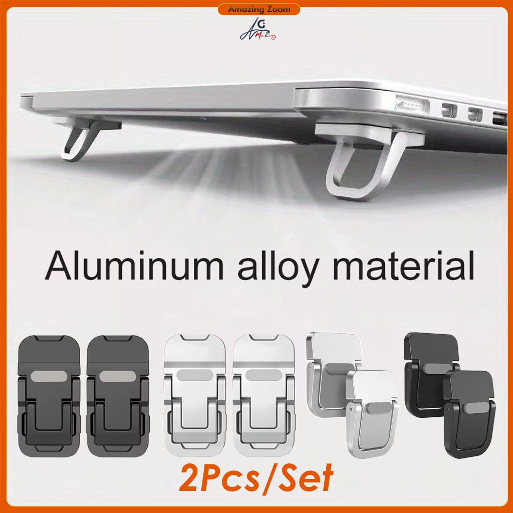 2PCS Laptop Stand Mini Foldable Portable Computer Riser 2 Adjustable ...