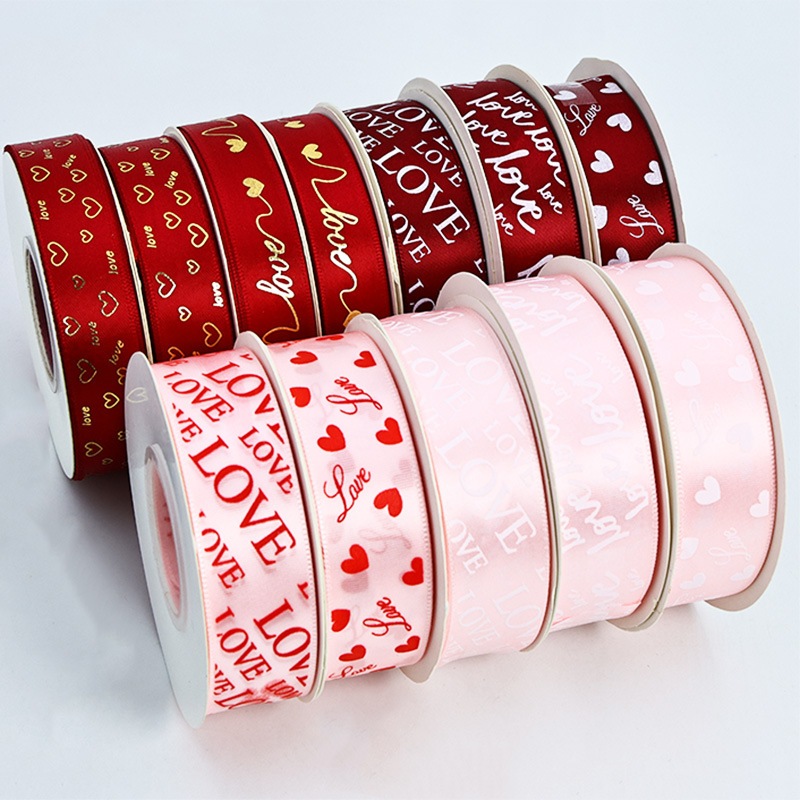 Valentine's Day red decoration packaging ribbon flower bouquet English ...