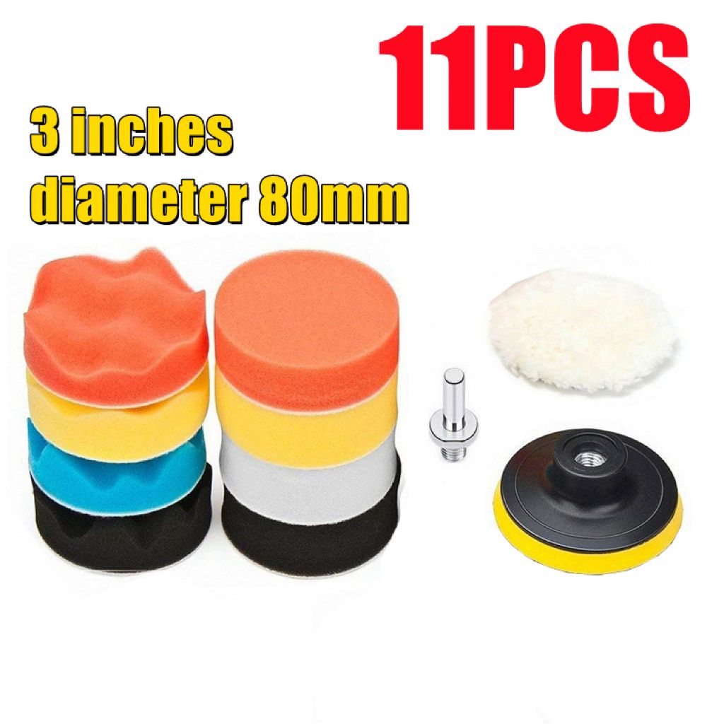 11/8/5PCS Buffing Waxing Polishing Sponge Pads Kit Set For Car Polisher ...