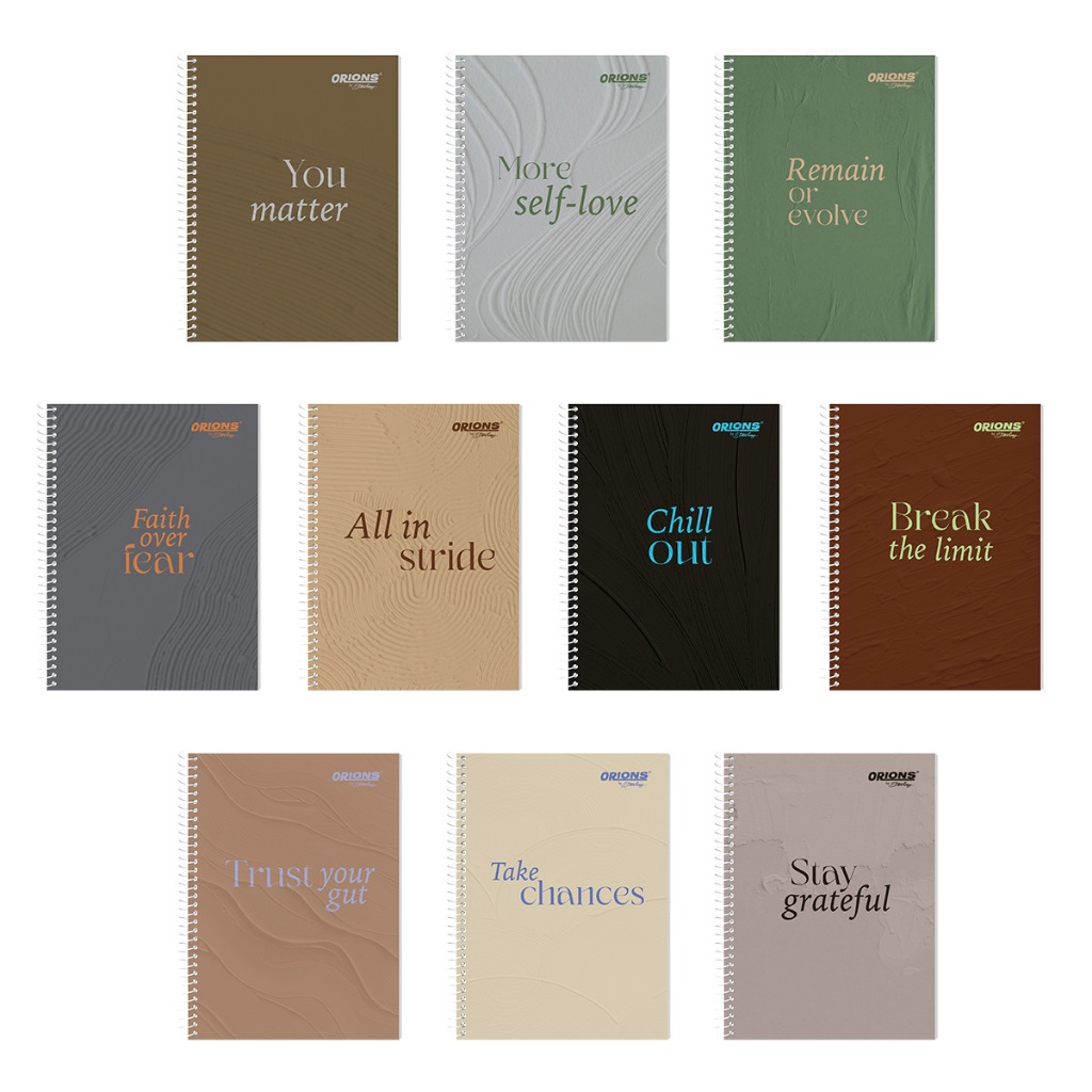Set of 10 Orions Neoutral Spiral Notebook 80 Leaves | Shopee Philippines