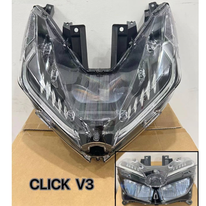 Motorcycle Headlight Assy For Honda Click V3 | Shopee Philippines