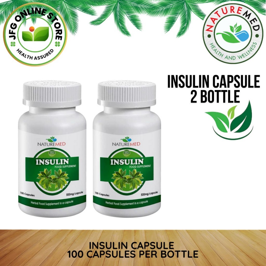 INSULIN CAPSULE NatureMed (2 BOTTLES) 500mg Per Capsule / 100 Capsule ...