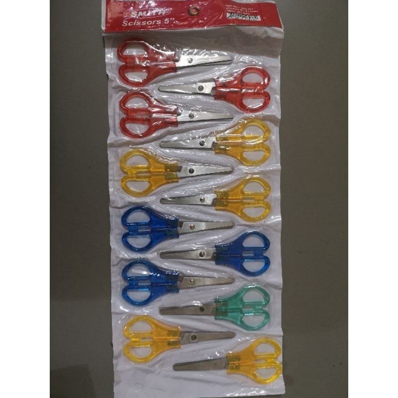 School student Scissors assorted colors sold per dozen 12pieces ...