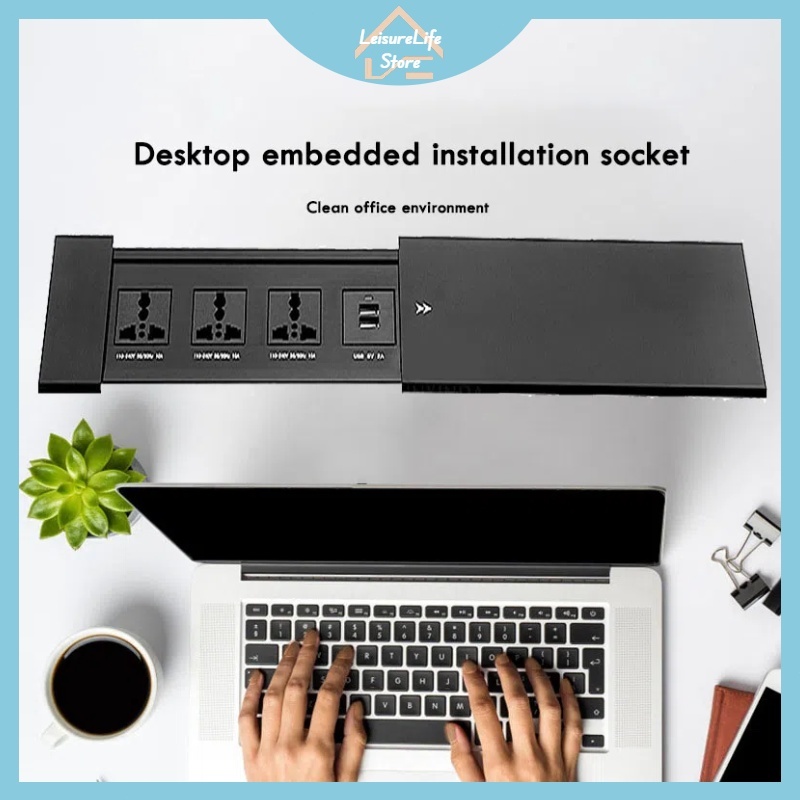 Embedded Desktop Socket Side Sliding Hidden Socket With Conference ...