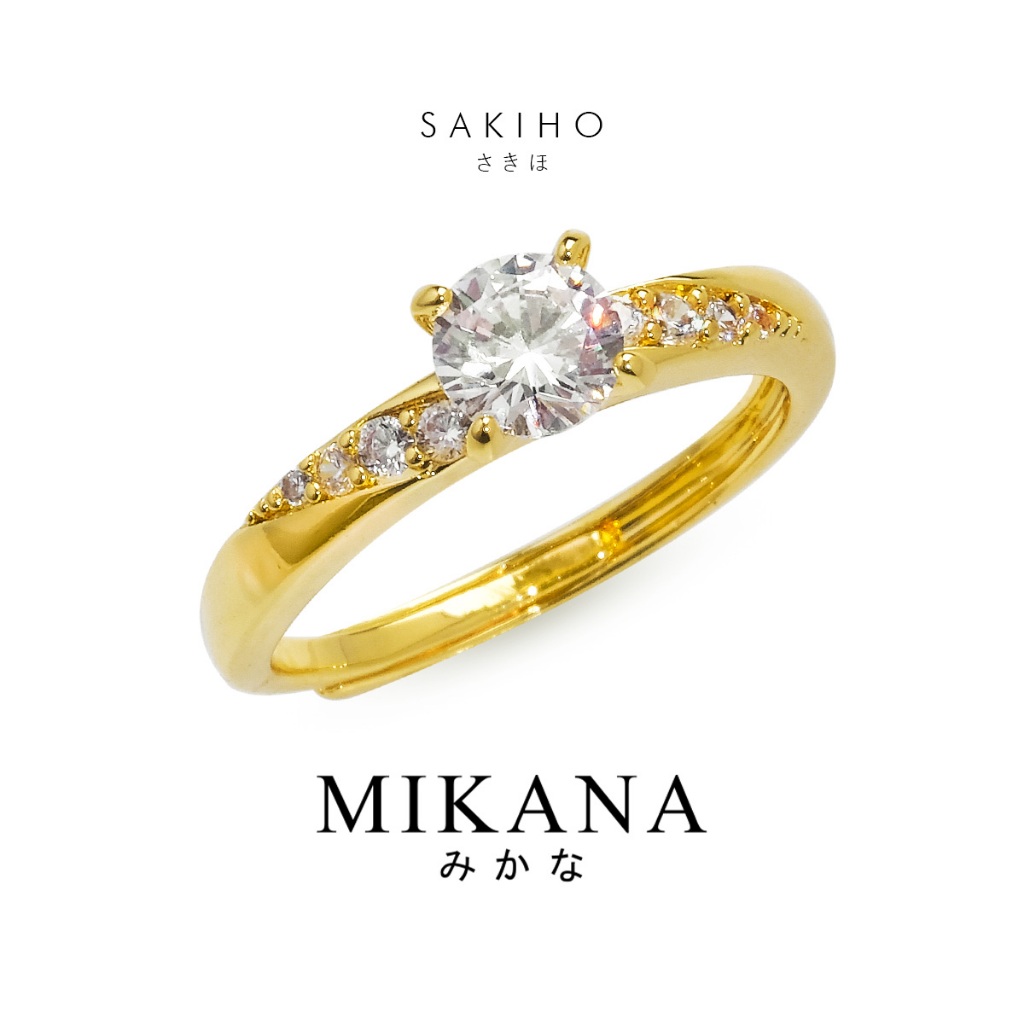 Mikana Valentines Promise Ring 14k Gold Plated Sakiho Ring Accessories for  women engagement ring
