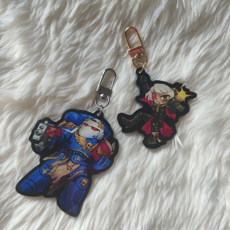SUGARRUSHSATO Warhammer 40k acrylic charm keychains (Sororitas ...