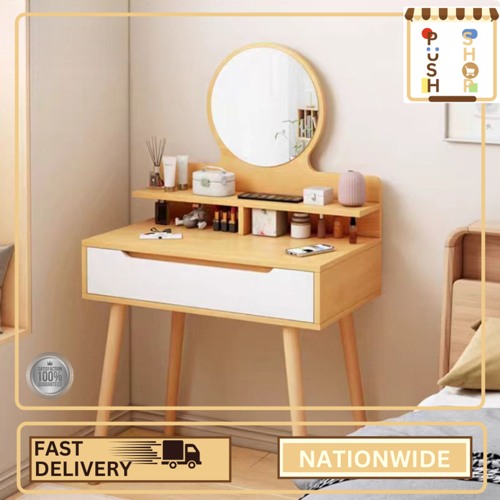 Aesthetic Simple Vanity Table Vanity table with Mirror Minimalist ...
