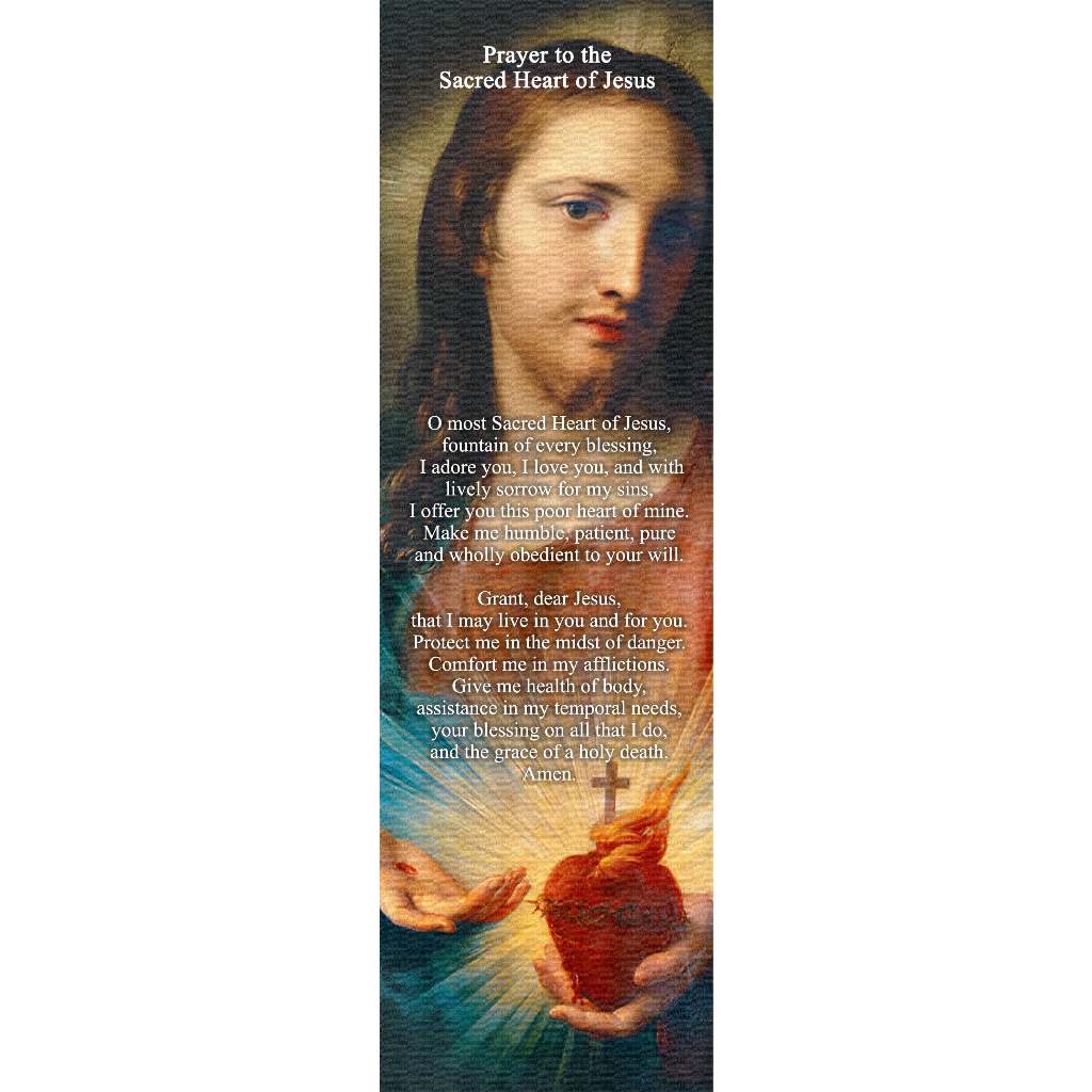 BOOKMARK - PRAYER TO THE SACRED HEART OF JESUS (7 X 23 CM) | Shopee ...