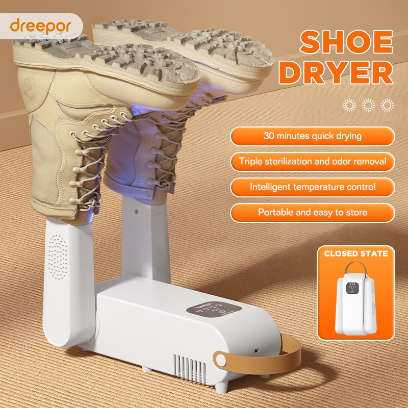 Folding Shoe Drying Machine Stretchable Smart UV Sterilization Deodorization Shoes Dryer Heater