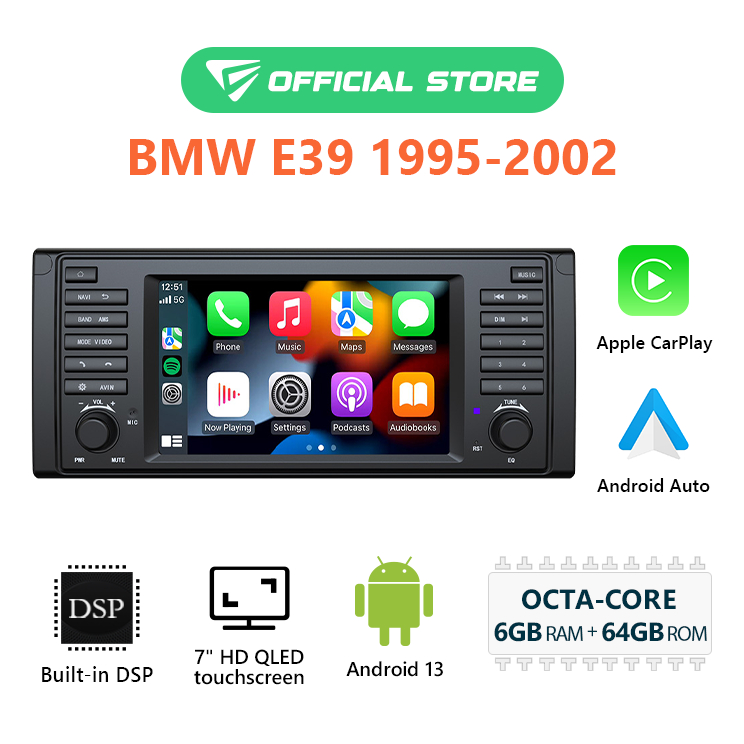 Eonon BMW E39 Android Head Unit Android 13 Apple CarPlay and Android ...