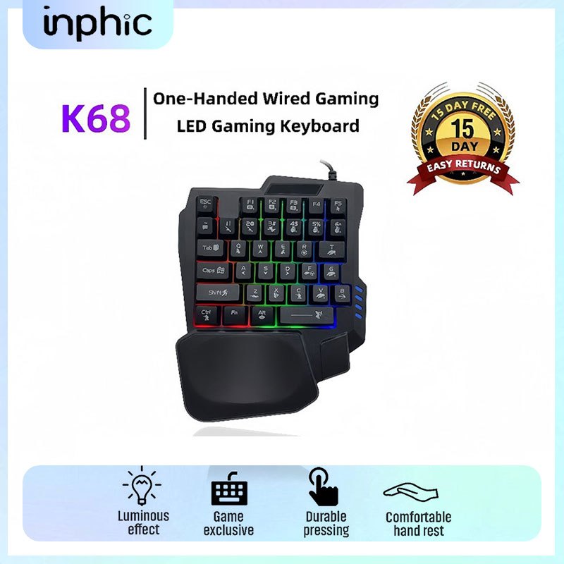 INPHIC 35 Keys One-handed Gaming keyboard Ergonomic Keypad for Laptop ...