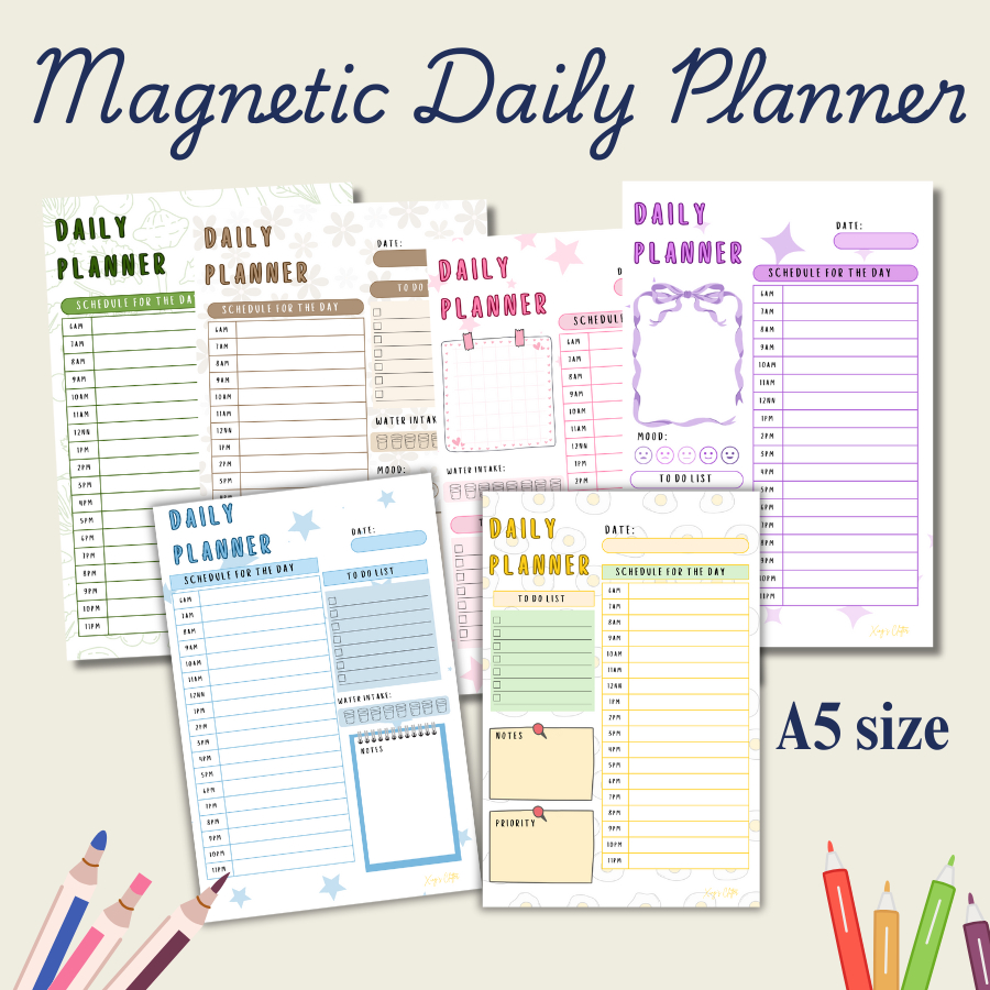 Magnetic Daily Planner A5 with marker | Shopee Philippines