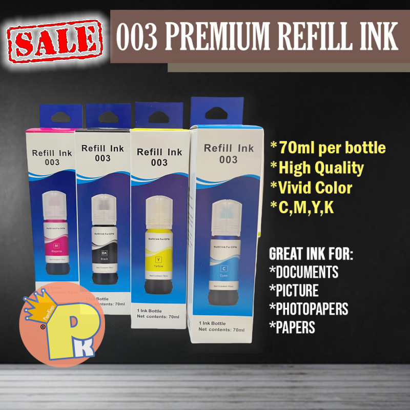 003 Ink Refill Ink Dye Ink for Inkjet Printer L3110 L3116 L3210 L3156 ...