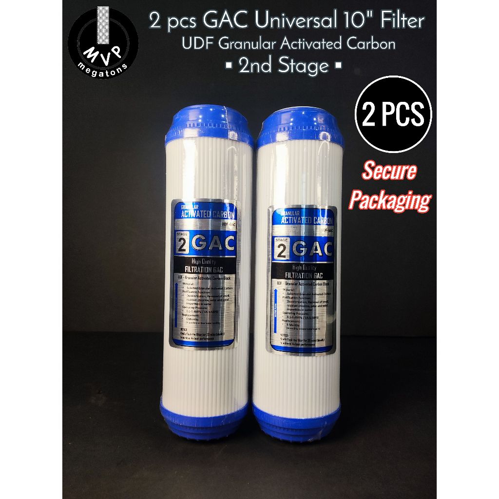 2pcs GAC Granular Activated Carbon 2nd Stage Universal 10