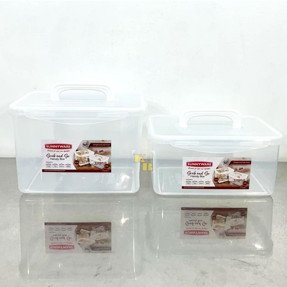 Grab and Go Sunnyware Tranparent Handy Box Airtight and Leak -Proof (2 ...
