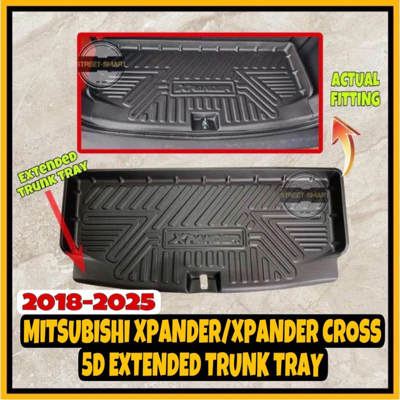 MITSUBISHI XPANDER/XPANDER CROSS 2018-2025 5D TRUNK TRAY WITH EXTENSION ...