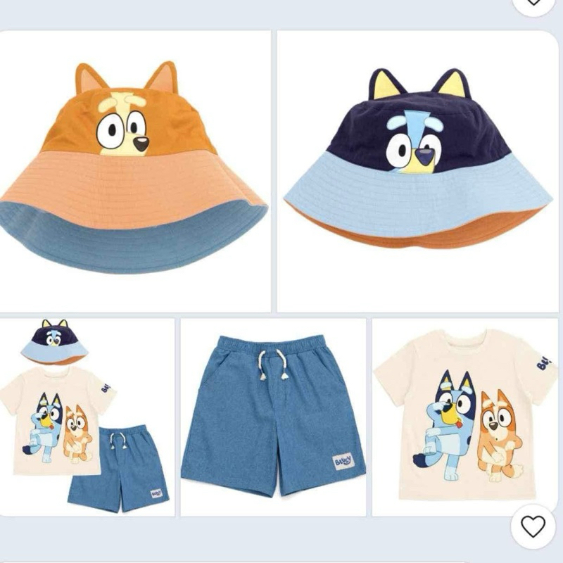 Bluey set with reversible hat 2-7 years old | Shopee Philippines