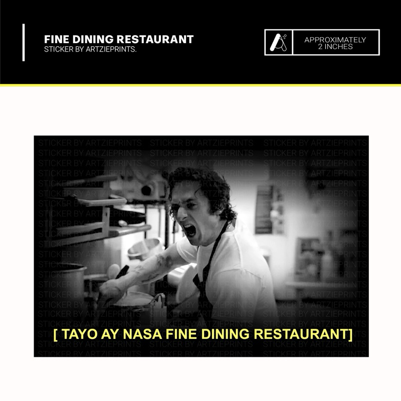 Fine Dining Restaurant Sticker | Matte Laminated Waterproof | For ...