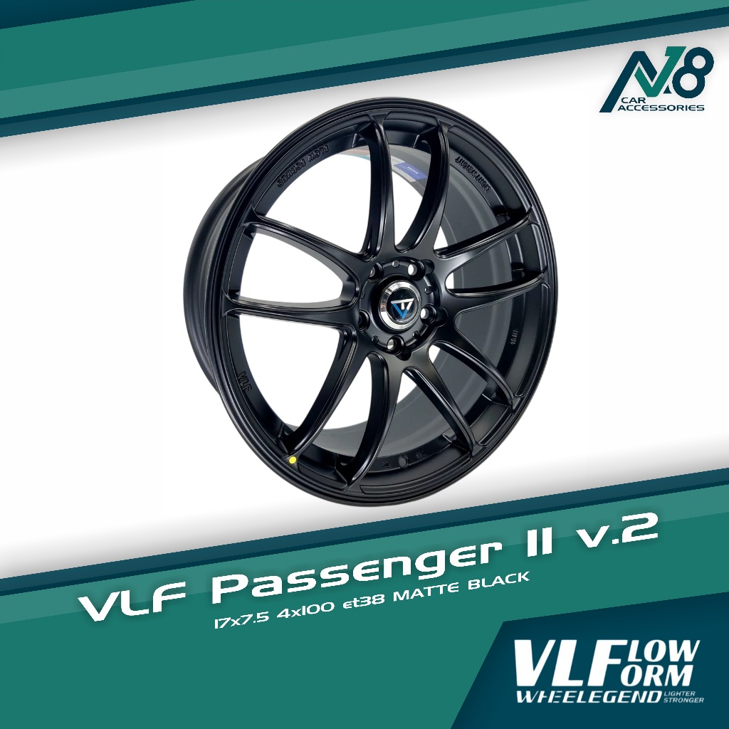 VLF 11 v.2 17x7.5 4x100 et38 Matte Black Genuine | Shopee Philippines