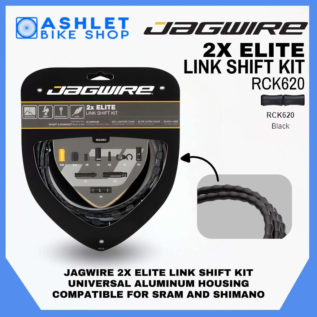 Jagwire 2x Sport Shift Cable Kit SRAM/, Carbon Silver