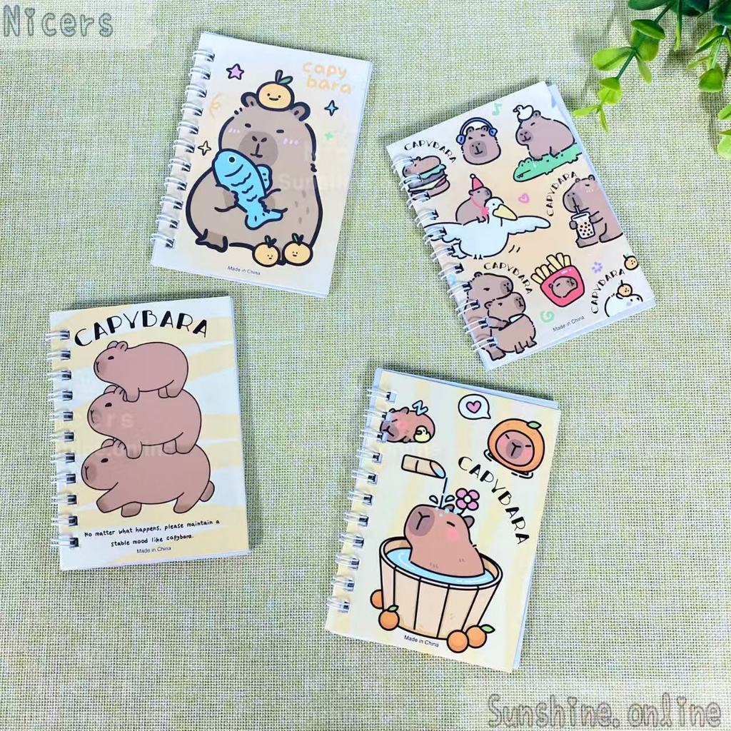 CAPYBARA mini Spiral Notebook Handbook Set Notebook for Student 4in1 ...