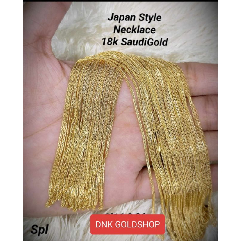COD 18K JAPAN STYLE CHAIN 16,18,20 inches | Shopee Philippines