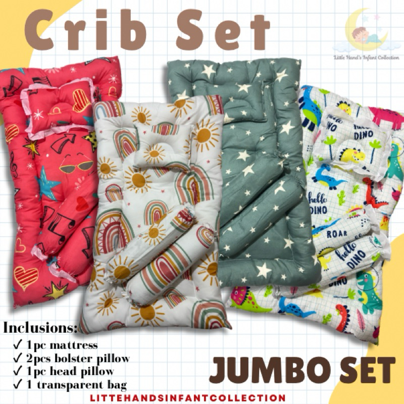 5in1 JUMBO CRIB SET | HIGH QUALITY Comforter for Newborn baby| Pillow ...