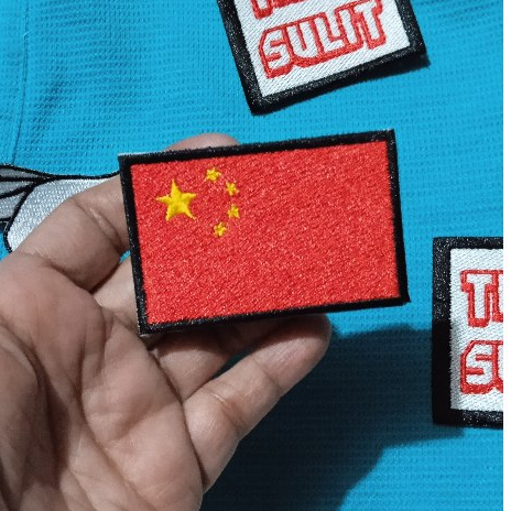 TS23 195 china flag 2,5 in width patch embroidery not print influencer ...