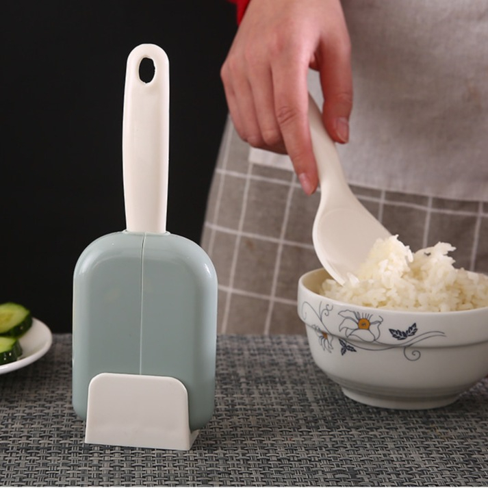 Non-stick Stand-up Rice Paddle Stand Rice Spoon Holder Automatic ...