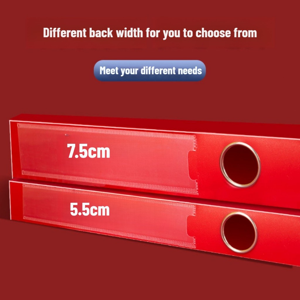 Red File Box Document Box Long File Case Organizer Plastic Folder ...