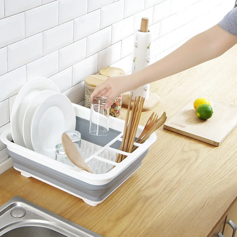 SLY Foldable Dish Rack Multifunctions Drying Rack for Kitchen Storage ...