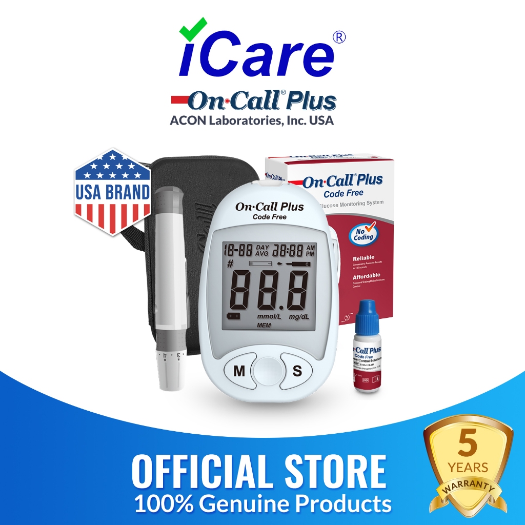 iCare OCP01 On Call Plus Code-Free Blood Glucose Monitoring Kit - Meter ...