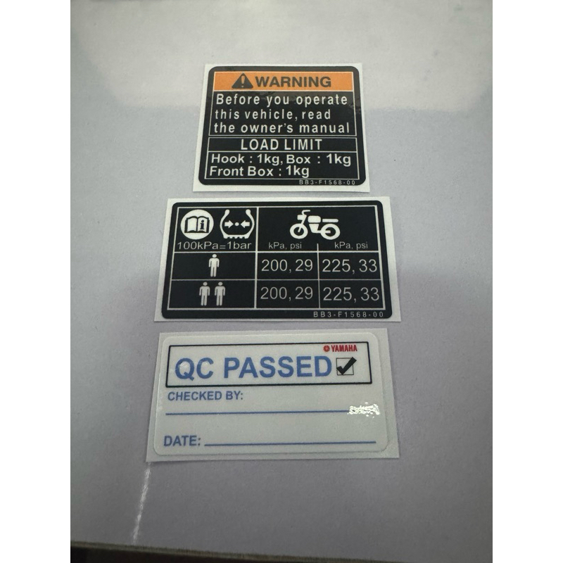 Mio i125 warning sticker set | Shopee Philippines