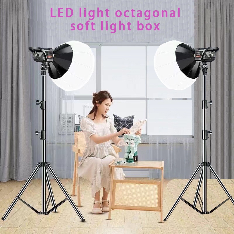 Octagonal soft box direct broadcast room fill light can lift a full set ...